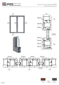 Cửa đi mở quay nhôm Pmi hệ P65D
